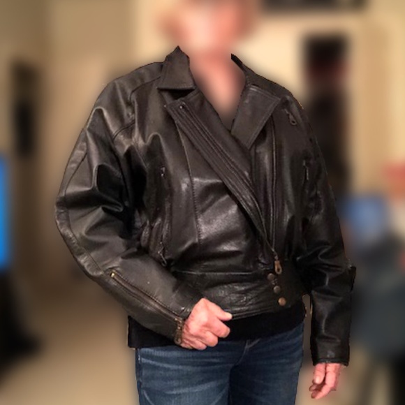 Motorcycle. Leather Motorcycle Jacket SUPER FAST SHIPPING - Picture 3 of 9